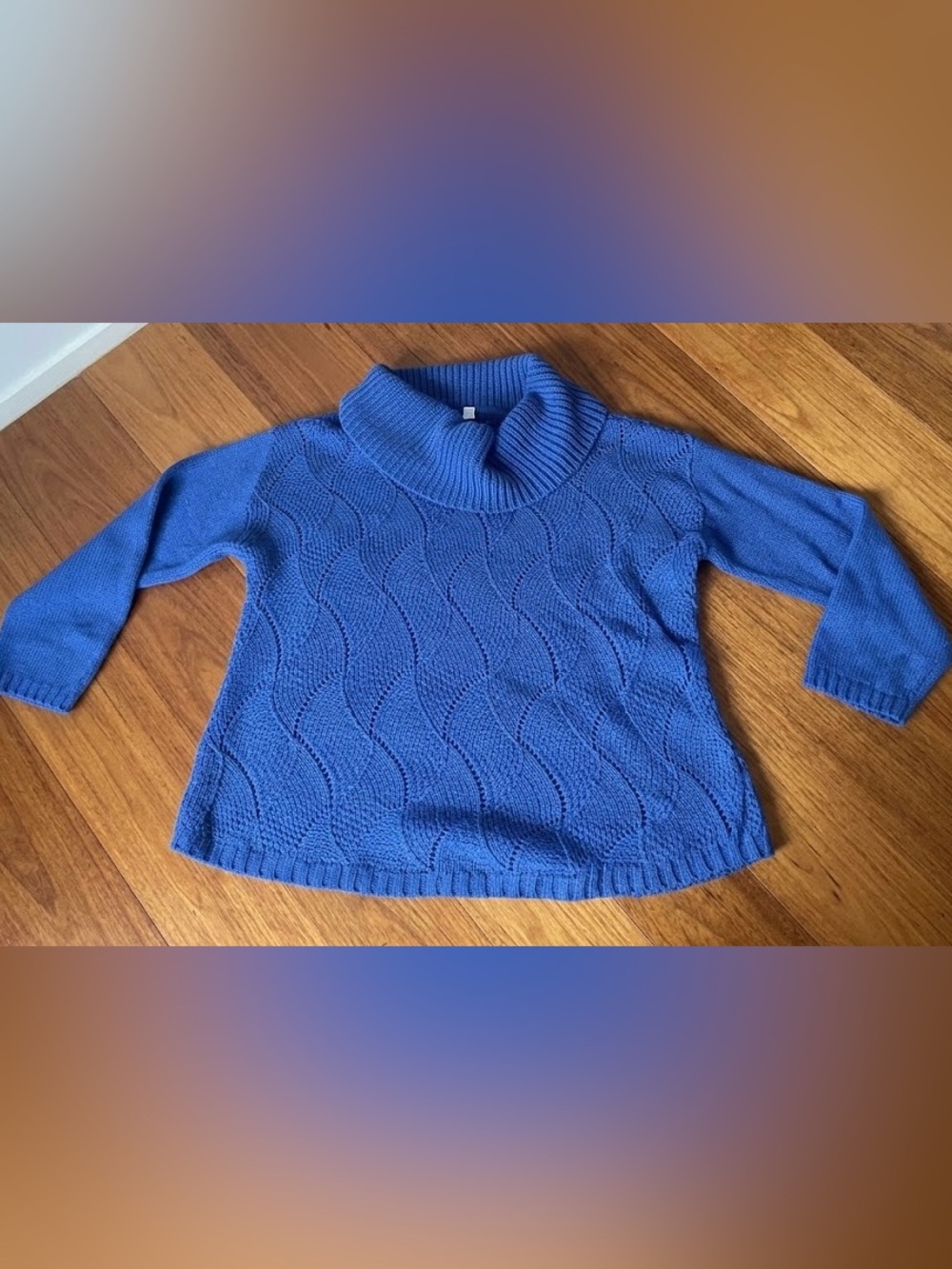 Blue Wave Knit Sweater 1XL